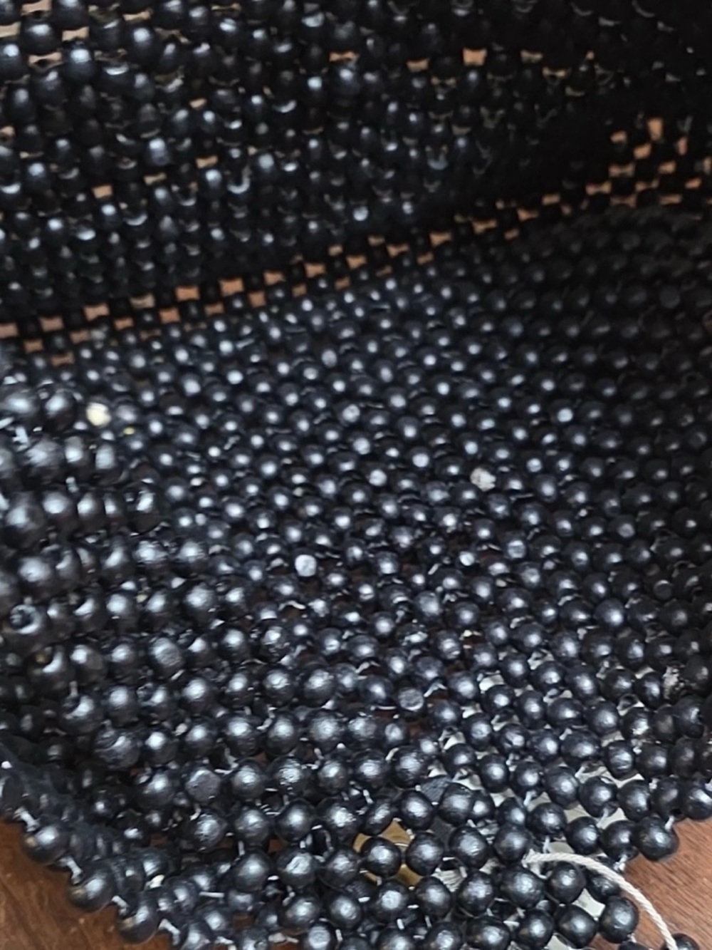 Black Beaded Shoulder Bag - Handcrafted new with tags - Picture 3 of 4